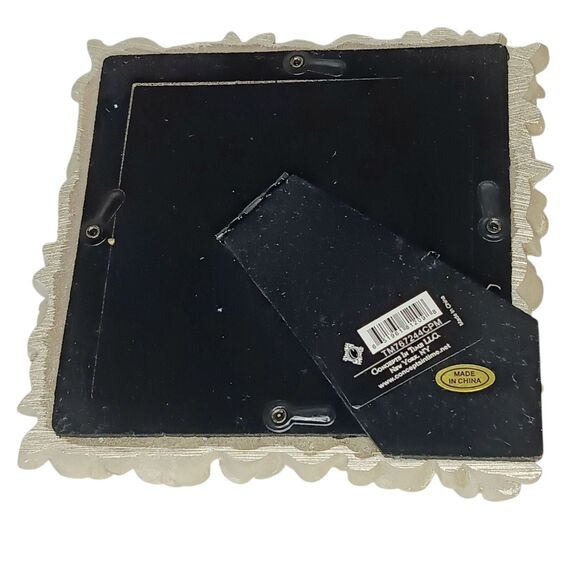 Square Silver Floral Roses Tabletop Frame By Concepts 5.5x5.5 Photo Size 4x4 - Picture 7 of 13